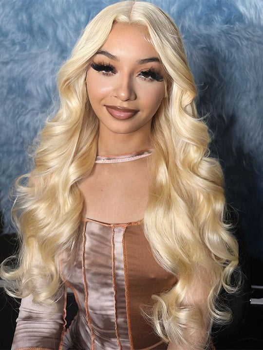 5*5 6*6 HD Lace Wigs 613 Blonde Hair 3D Body Wave Brazilian Virgin Human Hair Wigs - Kisslove Hair