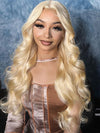 5*5 6*6 HD Lace Wigs 613 Blonde Hair 3D Body Wave Brazilian Virgin Human Hair Wigs - Kisslove Hair