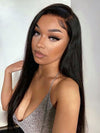 Double Drawn 6*6 Lace Closure Wig 14A Brazilian Straight Hair Lace Wigs For Women - Kisslove Hair