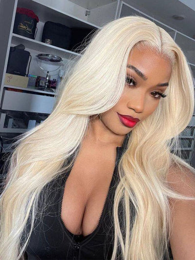 13x6 Lace Wig 613 Honey Blonde Human Hair Wigs Bone Straight / 3D Body Wave / Deep Wave - KissLove Hair