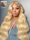 13x6 Lace Wig 613 Honey Blonde Human Hair Wigs Bone Straight / 3D Body Wave / Deep Wave - KissLove Hair