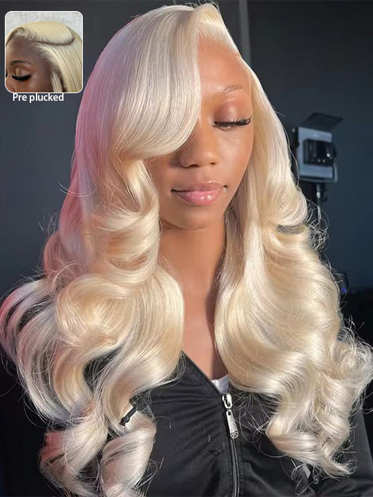 13x6 Lace Wig 613 Honey Blonde Hair 3D Body Wave Human Hair Wigs - KissLove Hair