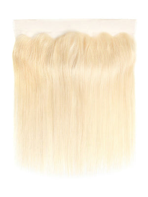 613 Honey Blonde Hair 13*4 Lace Frontal Closure Straight Virgin Human Hair - KissLove Hair