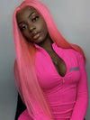Blonde Wig Barbie Pink/Purple/Silver Grey Straight Hair 13x4 Lace Front Wig Colored Wigs - KissLove Hair