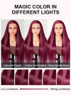 99J Burgundy Hair 5x5 Glueless Lace Wig Silky Straight Human Hair Wigs - KissLove Hair