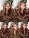Upgrade Pull Go Chocolate Brown Wig 3D Body Wave 5x5 13x4 13x6 Lace Human Hair Wigs - KissLove Hair