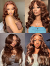 Upgrade Pull Go Chocolate Brown Wig 3D Body Wave 5x5 13x4 13x6 Lace Human Hair Wigs - KissLove Hair