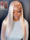 13x6 HD Lace Wigs White Blonde Hair Bone Straight Human Hair Wigs
