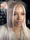 Bone Straight Ash Blonde Wig 13x4 13x6 HD Transparent Lace Human Hair Wigs