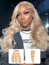 Ash Blonde Bundles With 5x5 13x4 Lace Frontal Closure Body Wave Human Hair
