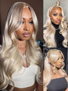 13x6 HD Lace Front Wig Ash Blonde Hair 3D Body Wave 100% Human Hair Wigs