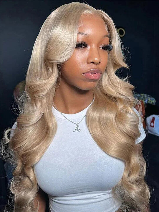 [Flash Deal] Ash Blonde 3D Body Wave Pre-Cut 4x4 5x5 Lace Front Human Hair Wigs