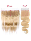 Ash Blonde Bundles With 5x5 13x4 Lace Frontal Closure Body Wave Human Hair