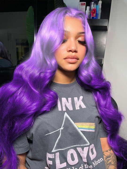 Colored Ombre Wig 3D Body Wave 13x4 Lace Frontal Human Hair Wigs