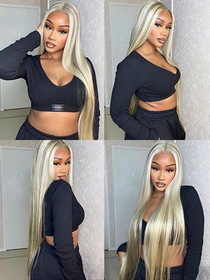Kisslove Hair Blonde Balayage On Brown Hair 3D Body Wave 13x6 Lace Front Human Hair Wigs - KissLove Hair