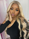 Ash Brown Highlight Human Hair Wig Body Wave 5x5 Lace Closure Wig Colored Human Hair Wigs