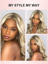 Ash Brown Highlight Human Hair Wig Body Wave 5x5 Lace Closure Wig Colored Human Hair Wigs