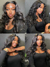 13x6 Full Lace Frontal Wig HD Transparent Lace Body Wave Easi-Drawstring Cap Wear and Go Wig - KissLove Hair