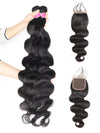 Body Wave Human Hair 3 Bundles With 4x4 Lace Closure 10A Brazilian Hair Weave - KissLove Hair