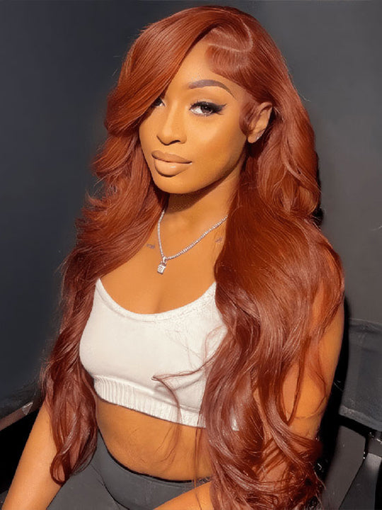 BOGO KissLove Copper Brown 5x5 13x4 Lace Front Wig Body Wave & Jerry Curly Hair - KissLove Hair