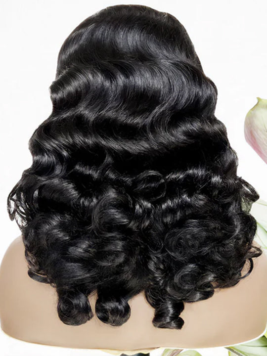 Bouncy Ocean Wave Glueless 13x4 13x6 Lace Frontal Wig Pre Plucked Human Hair Wigs - KissLove Hair