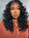 Bouncy Ocean Wave Glueless 13x4 13x6 Lace Frontal Wig Pre Plucked Human Hair Wigs