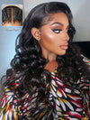Bouncy Ocean Wave Glueless 13x4 13x6 Lace Frontal Wig Pre Plucked Human Hair Wigs