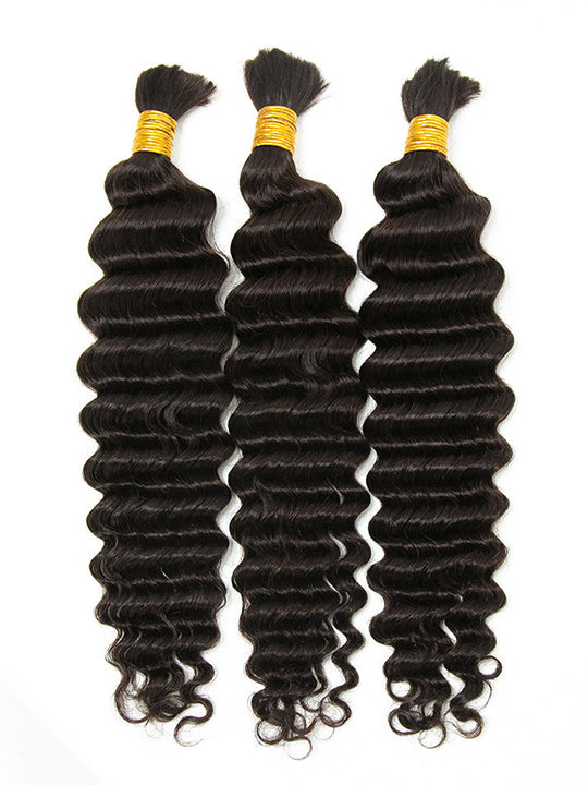 Brazilian Bulk Hair For Braiding Human Hair Deep Wave Braids Human Hair Extension No Weft