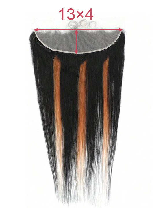 Brown Balayage Bundles With 5x5 13x4 Lace Frontal Closure Straight Human Hair