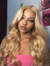 P4/613 P6/613 Brown Hair With Blonde Highlights 3D Body Wave 13x4 Lace Frontal Wigs - KissLove Hair
