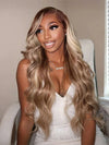 P4/613 P6/613 Brown Hair With Blonde Highlights 3D Body Wave 13x4 Lace Frontal Wigs - KissLove Hair
