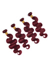 Burgundy Bundles With 5x5 13x4 Lace Frontal Closure Body Wave Human Hair