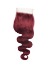 Burgundy Bundles With 5x5 13x4 Lace Frontal Closure Body Wave Human Hair