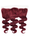 Burgundy Bundles With 5x5 13x4 Lace Frontal Closure Body Wave Human Hair