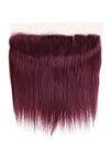 Burgundy Bundles With 5x5 13x4 Lace Frontal Closure Straight Human Hair