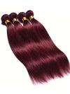 Burgundy Bundles With 5x5 13x4 Lace Frontal Closure Straight Human Hair