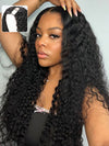 Cheap U Part Wig Glueless Deep Wave Virgin Human Hair Wigs - KissLove Hair