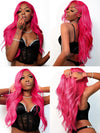 Barbie Pink Color Wig Pre Plucked 3D Body Wave 13x4 Lace Front Human Hair Wigs - KissLove Hair