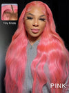 Barbie Pink Color Wig Pre Plucked 3D Body Wave 13x4 Lace Front Human Hair Wigs - KissLove Hair
