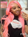 Barbie Pink Color Wig Pre Plucked 3D Body Wave 13x4 Lace Front Human Hair Wigs - KissLove Hair