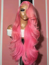 Barbie Pink Color Wig Pre Plucked 3D Body Wave 13x4 Lace Front Human Hair Wigs - KissLove Hair