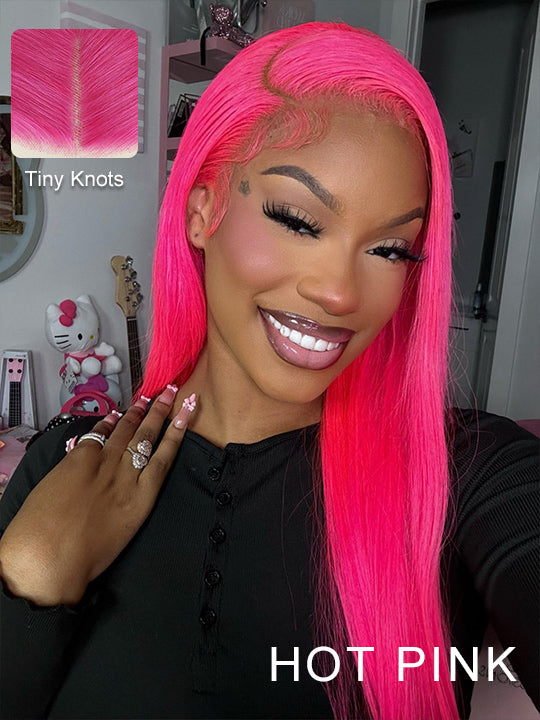Blonde Wig Barbie Pink/Purple/Silver Grey Straight Hair 13x4 Lace Front Wig Colored Wigs - KissLove Hair