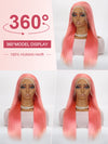Blonde Wig Barbie Pink/Purple/Silver Grey Straight Hair 13x4 Lace Front Wig Colored Wigs - KissLove Hair