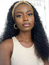 Jerry Curly Hair Headband Wig Glueless 10A Brazilian Virgin Hair Human Hair Wigs - KissLove Hair