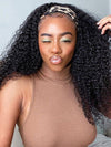 Jerry Curly Hair Headband Wig Glueless 10A Brazilian Virgin Hair Human Hair Wigs - KissLove Hair