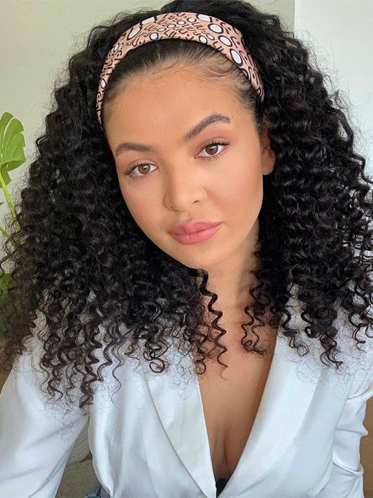 Deep Wave Headband Wig 10-28inch Glueless Human Hair Wigs - KissLove Hair