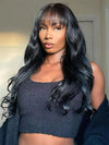 [Flash Deal] Body Wave Full Machine Made Wig With Bangs 100% Human Hair