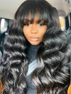 [Flash Deal] Body Wave Full Machine Made Wig With Bangs 100% Human Hair