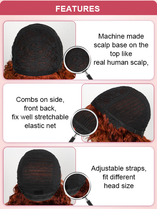 [Clearance] Full Machine Made Wig Body Wave Human Hair Wigs With Bangs - KissLove Hair