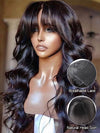 [Clearance] Full Machine Made Wig Body Wave Human Hair Wigs With Bangs - KissLove Hair